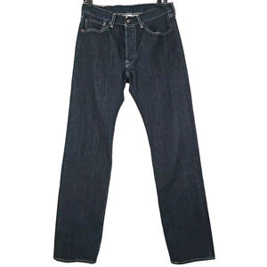 Levi's 501 ~Men's Size 32×32 (32×31)~ Dark Blue Denim Jeans Button Fly.